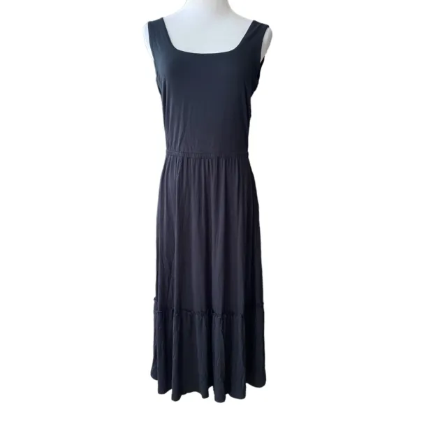 J Jason Wu Knit Midi Dress Pockets Smocked Black Small A397286 NEW