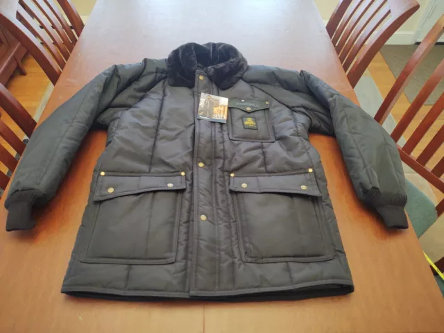 REFRIGIWEAR Iron Tuff Insulated Extreme Cold Work Jacket Men's Size XL Black NEW