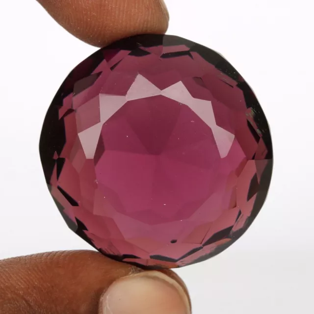 80 Ct. Faceted Violet Amethyst Round Cut Brazilian Loose Gemstone For Pendant l3