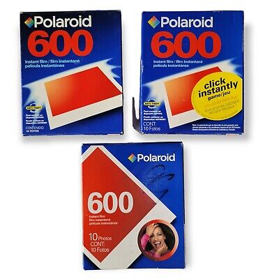 NUEVA película Polaroid 600 (3 paquetes de 10 cada uno) caducada 2003/2005/2008