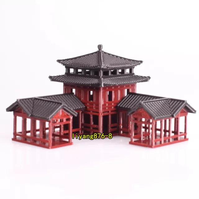 Chinese Ancient Architectural Inn City Model Micro Landscape Aquarium Building