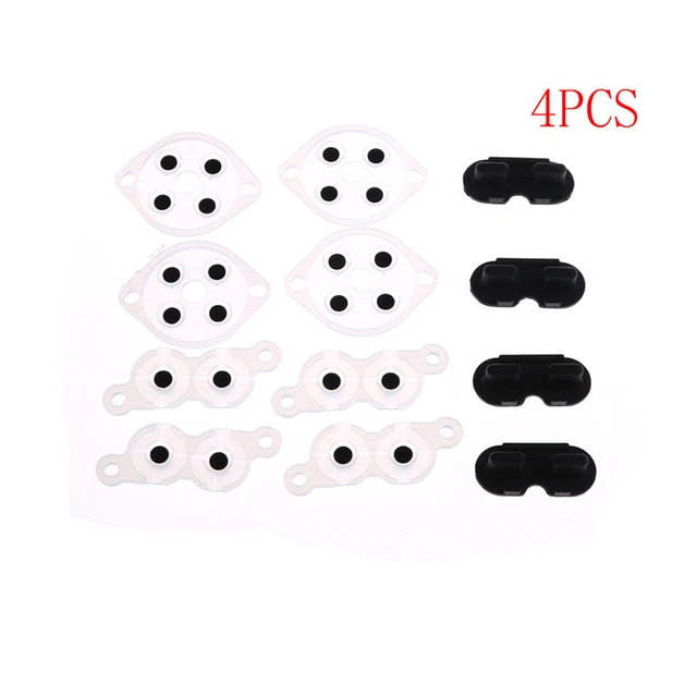 4 SETS REPLACEMENT Silicone Conductive Buttons Pads For NS NES ...