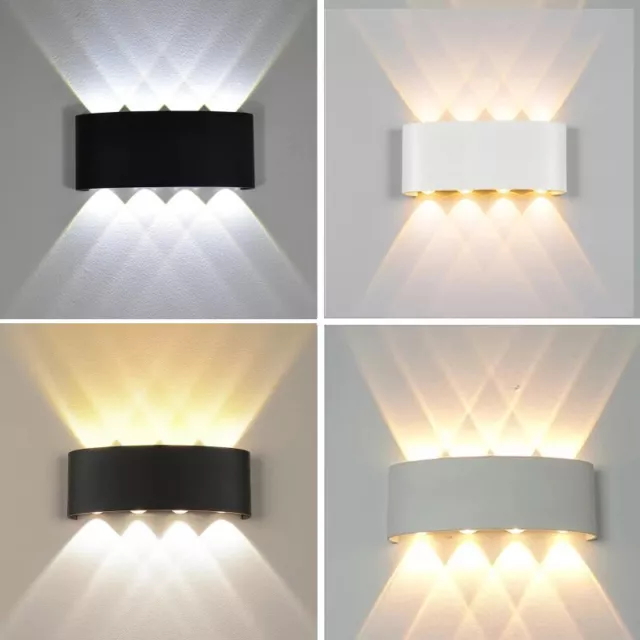 plafoniera led esterno interno doppia luce ip65 parete muro 24w lampada applique