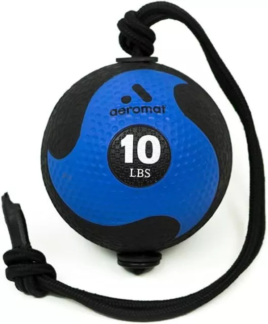 Aeromat Power Rope Medicine Ball 10 LB Black by Blue