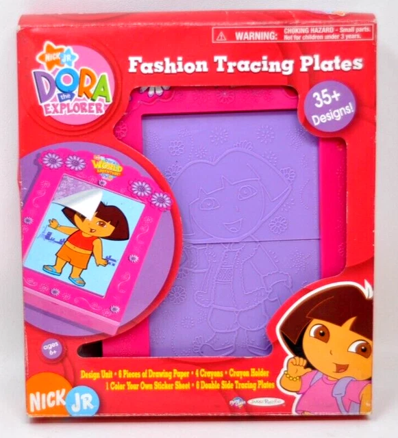 DORA EXPLORER FASHION Tracing Plates Nick Jr. 35+ Designs 6 Double Side