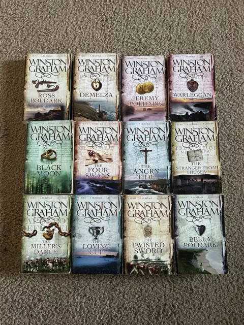 Poldark Winston Graham Complete Series 1-12 Trade Paperback Historical Fiction