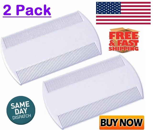 Lice Comb (2 Pcs) Double Sided Fine Tooth for Styling Tools Hair Combs