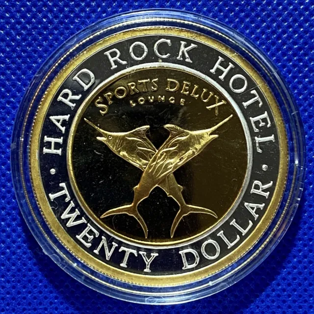 Hard Rock Las Vegas $20 Silver Strike - Sports Delux Lounge - S Mint