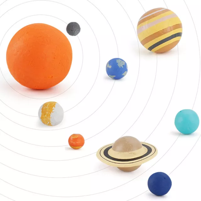 9 Pcs Solar System Plastic Cosmic Planet System Universe Model Educational T*FE