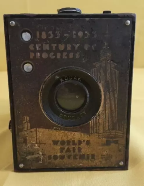 1933 Kodak Brownie Special Century Progress Feria Mundial caja de recuerdos cámara T13