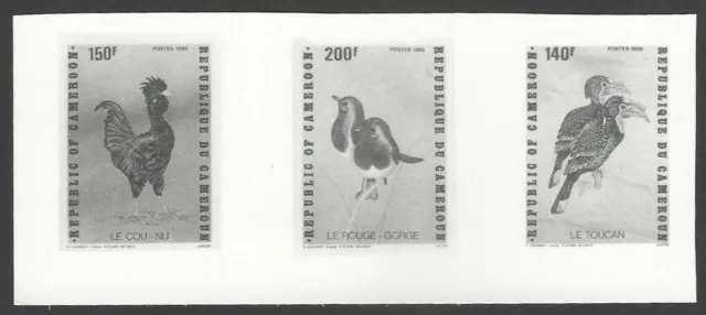 Cameroun #798-800 1985 Birds composite photographic proof