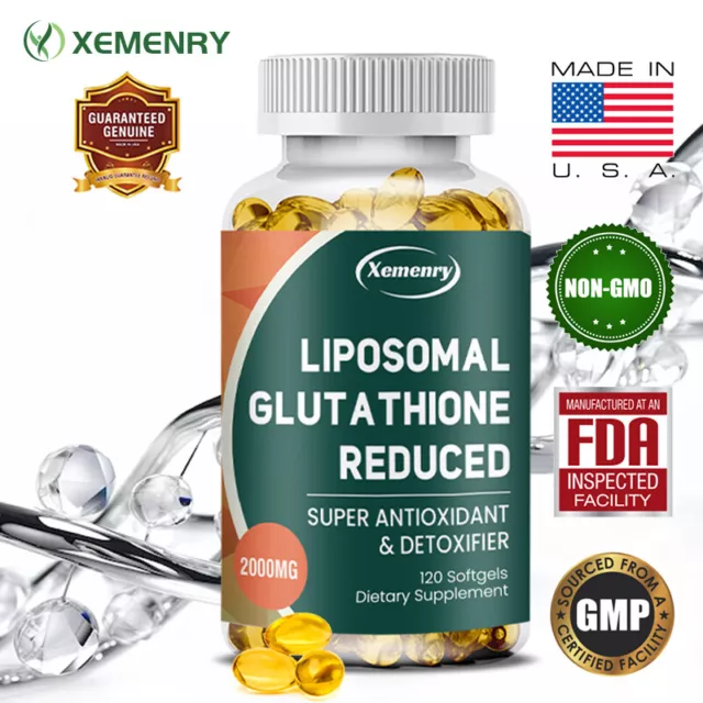 Liposomal Glutathione Reduced 2000mg- Mit Hyaluronsäure - Anti-Aging, Aufhellung