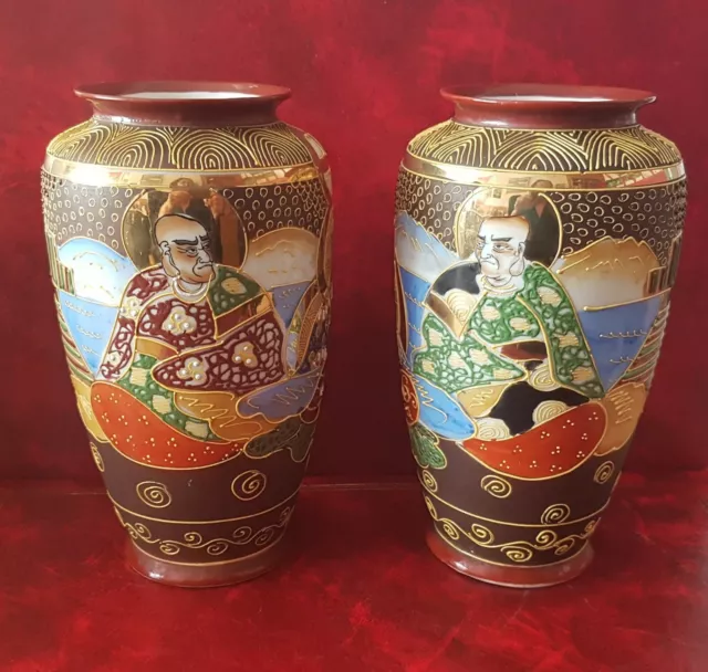 Pair Of Vases Satsuma, Japan - Early 20th Century