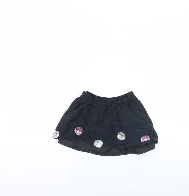 Oshkosh Girls Black  Cotton Mini Skirt Size 5 Years  Regular