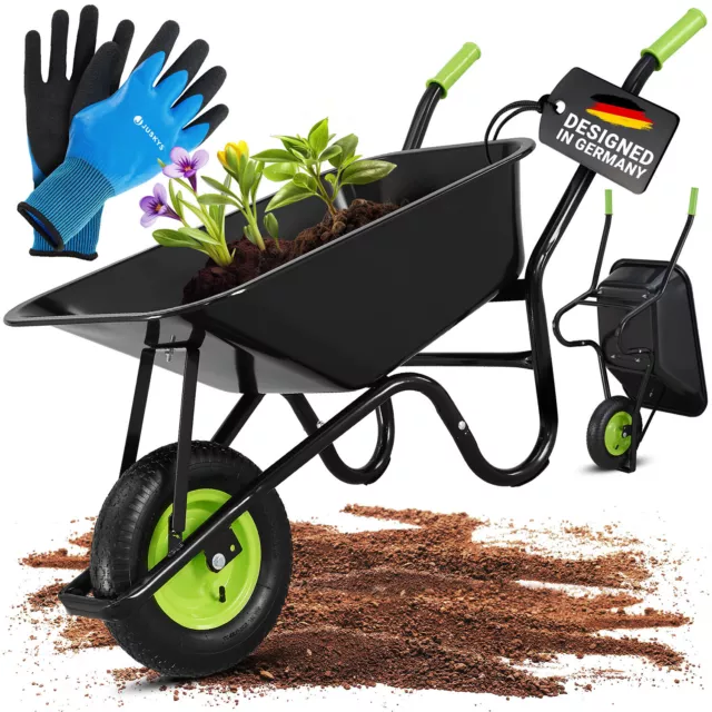 Schubkarre Transportkarre Bauschubkarre Schiebkarre Gartenwagen Metall Juskys®