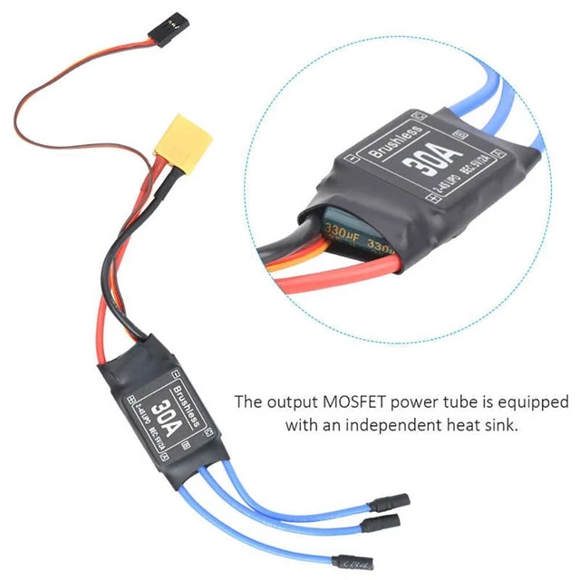 Wakects 40A Brushless ESC Für RC-Modelle – Mit XT60 Stecker, 5V/3A BEC, Für Drohnen & Flugzeuge