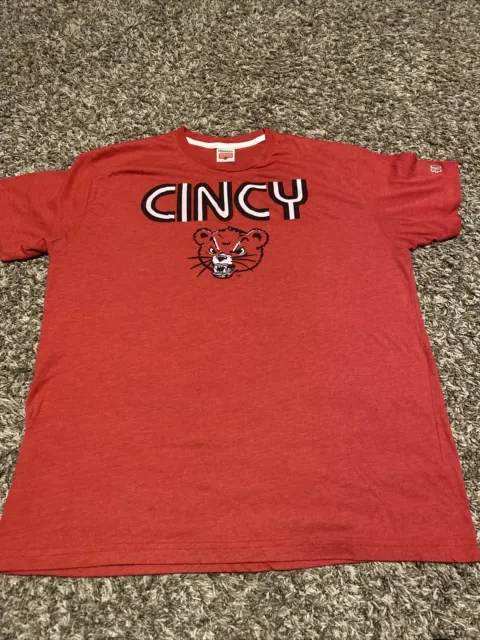 Mint Mens Homage University Of Cincinnati Shirt XL Red Bearcats Single Stitch