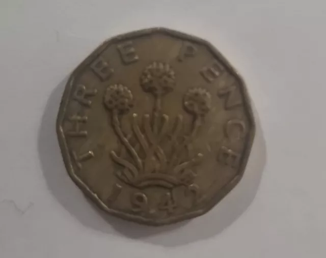 1942 Brass Threepence 3d George VI