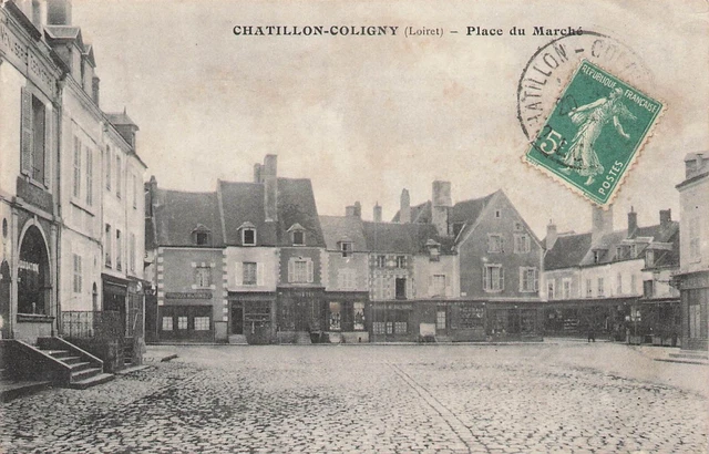 Carte Postale Ancienne CHATILLON COLIGNY – Vue Générale, Bon état