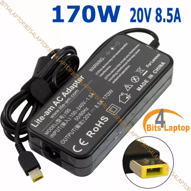 For Lenovo ThinkPad P52, P70, P71 Laptop AC Adapter Battery Charger 170W 20V