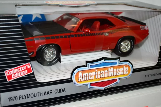 ERTL 1/18 1995 Mopar Nationals #2 1970 AAR Cuda Rally RED 7439 American Muscle 2