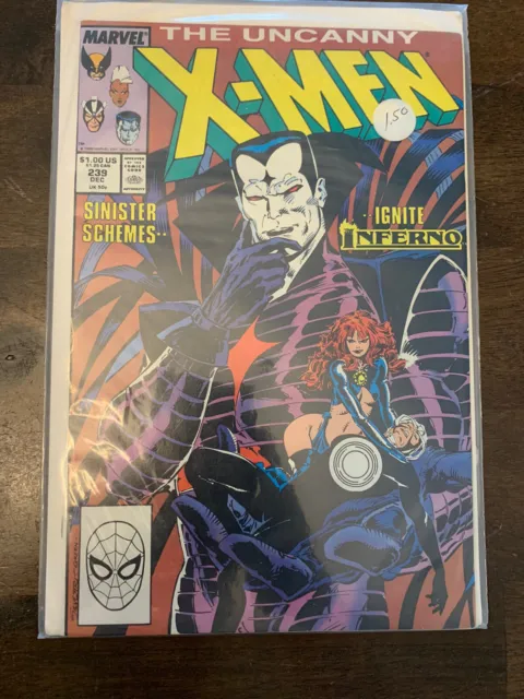 Uncanny X-Men #239 1st Cover App Mr. Sinister Marvel 1988 VF 