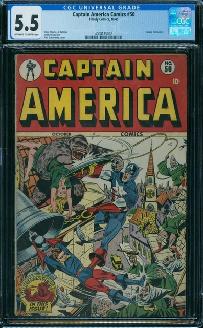 Captain America Comics 50 CGC 5.5  Schomburg Cover
