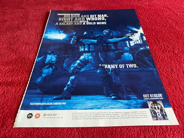 (Pad66) Playstation/Xbox Game Advert 12X9" Army Of Two