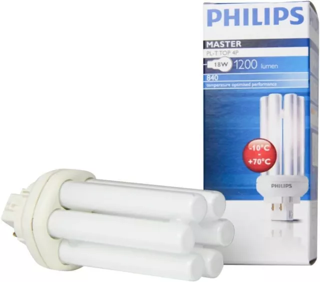 Philips MASTER PL-T 18W/840/4P GX24q-2 4 pin 18W 840 4P Luce Naturale