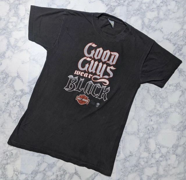 VTG HARLEY DAVIDSON 3D Emblem Good Guys Wear Black Washington DC 1986