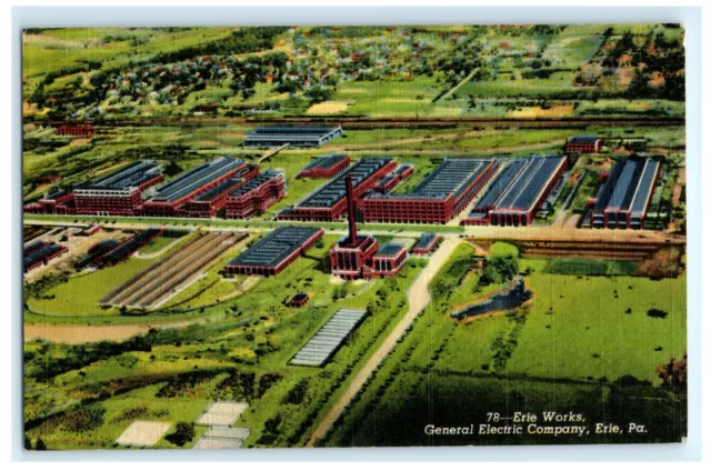 Erie Works General Electric Company Erie Pa Pennsylvania Postcard (Bf9)