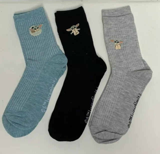 Star Wars 3 Pairs Women's Socks Baby Yoda Ladies Ankle Sock Sports Daily Wear