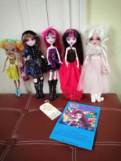 Large lot OOAK Custom artist dolls including Monster High and BJD