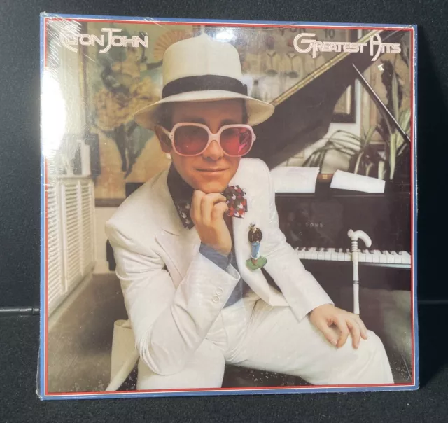 LP de vinilo Elton John Greatest Hits 1974 sellado de fábrica original