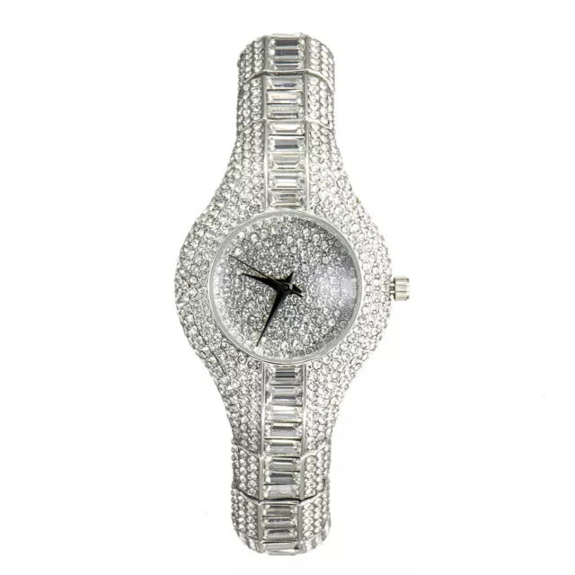 Montre Luxe Femme | Montre Strass Argent Diamant Inoxydable | Montre Bracelet