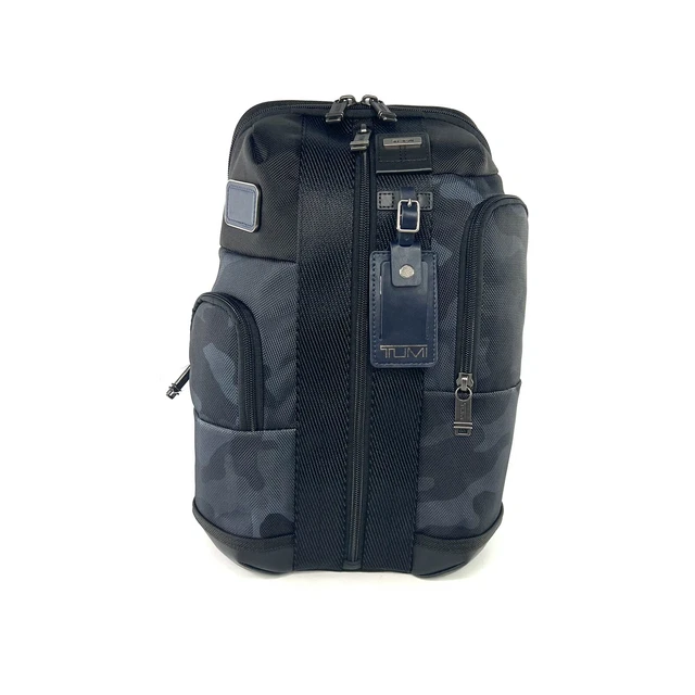 TUMI Higgins Sling Crossbody Day Bag Navy Blue Camo Commuter