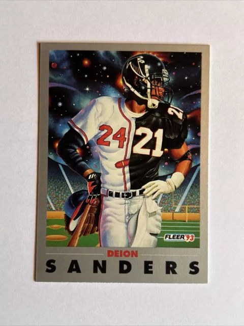 💥1993 Fleer Deion Sanders Atlanta's Finest Pro Vision #263 Braves-Falcons