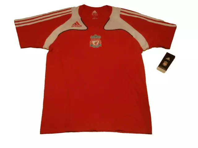 Liverpool Soccer Cotton Tee Adidas Player Issue Top Maglietta da calcio...