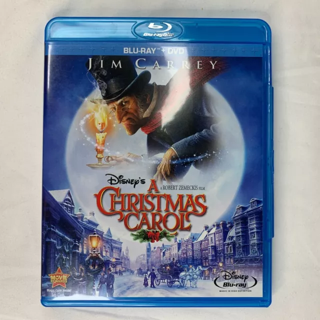 Disney A Christmas Carol 2 Disc Blu Ray Dvd 2010 Jim Carrey 1496