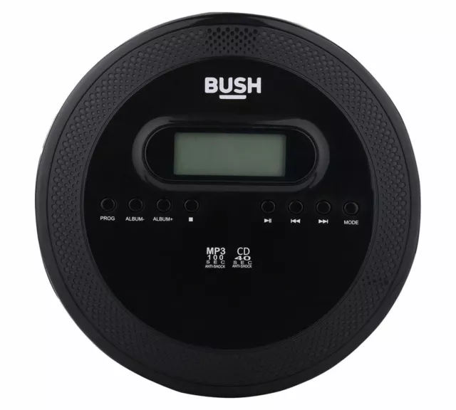 Bush Portable CD Player Discman Walkman Jog Proof with MP3 Playback (A-)