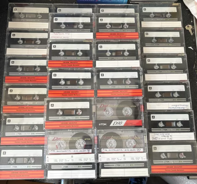34 x TDK D90 Recordable Cassettes 90min Cassette Tapes