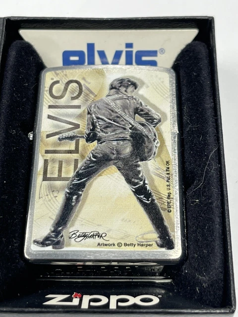 Zippo 2010 Elvis Presley Artwork By Bettie Harper Lighter Sealed In Box C79