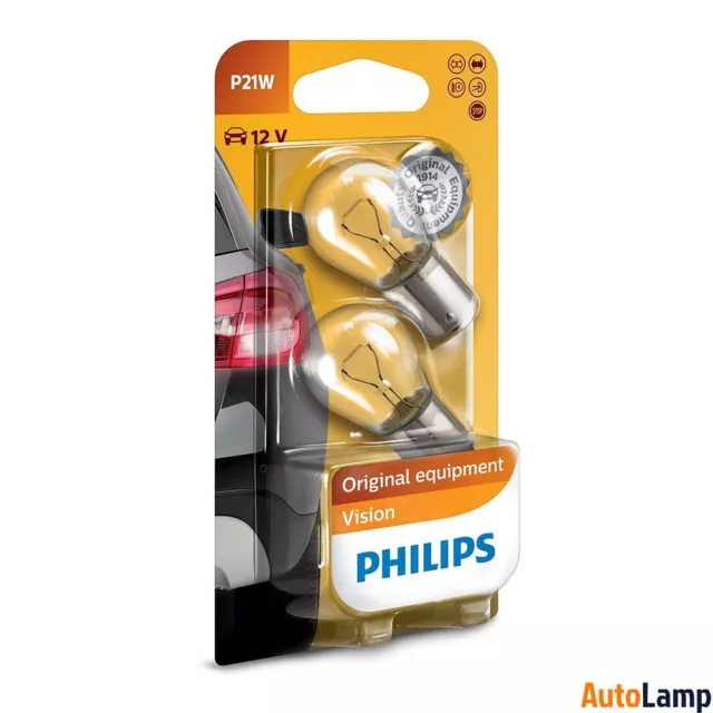 PHILIPS P21W Vision 12V senalización Bombilla Set 12498B2