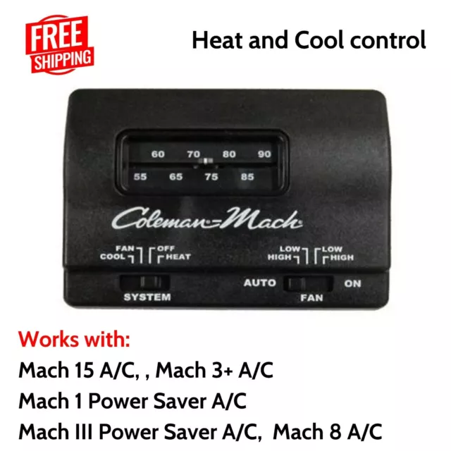 HEAT/COOL CONTROL THERMOSTAT Replace for RV Camper Coleman Mach Air ...