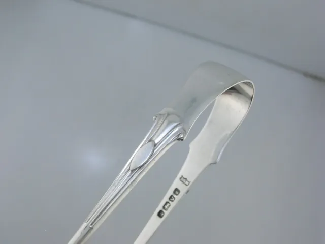 English Sterling Silver Individual Asparagus Tongs Sheffield 3