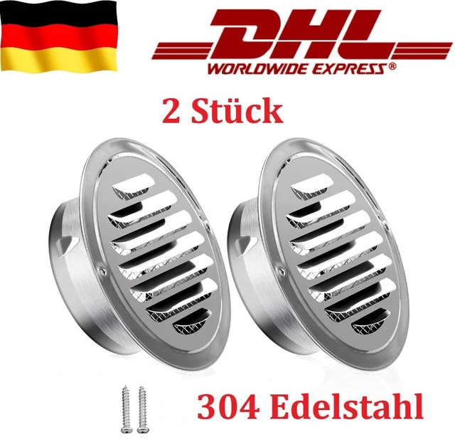Lufthaube Lamellengitter 350m³/h Fliegengitter V2A 100D Lufthaube Lamellengitter 350m³/h Fliegengitter V2A 100D