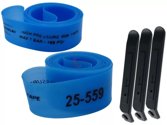 2x Schwalbe Felgenband Super HP 26 Zoll 25-559 (B: 25mm D: 559mm) +3 Reifenheber