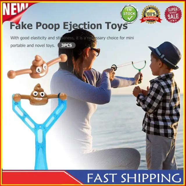 Mini giocattolo espulsione cacca riutilizzabile plastica finta lanciaca per bambini regali vacanze