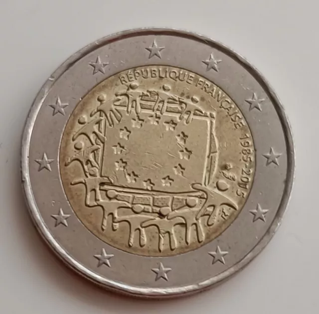 Francia 2015, 2€ commemorativo, 30° anniversario della bandiera dell'UE