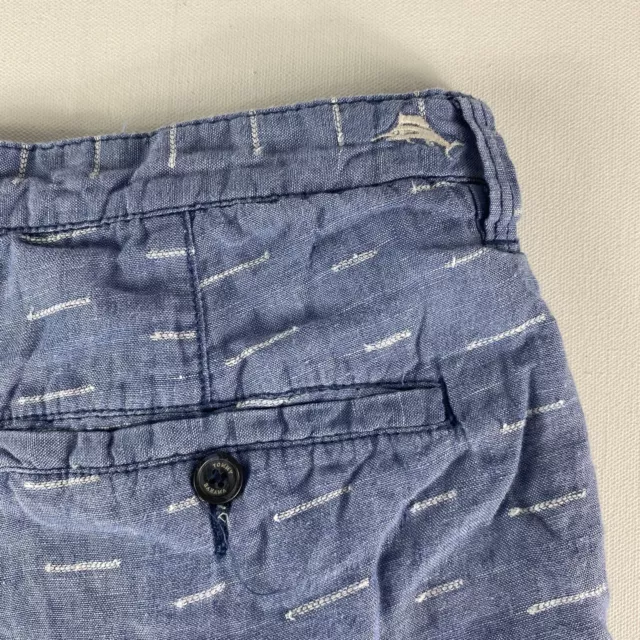 Tommy Bahama Reversible Shorts Adult 38” Chino Flat Front Plaid Geometric Mens